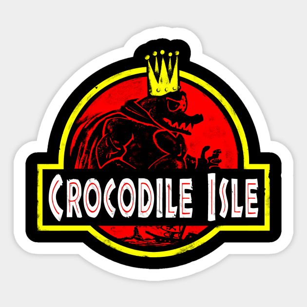 Crocodile Isle Sticker by csvatek